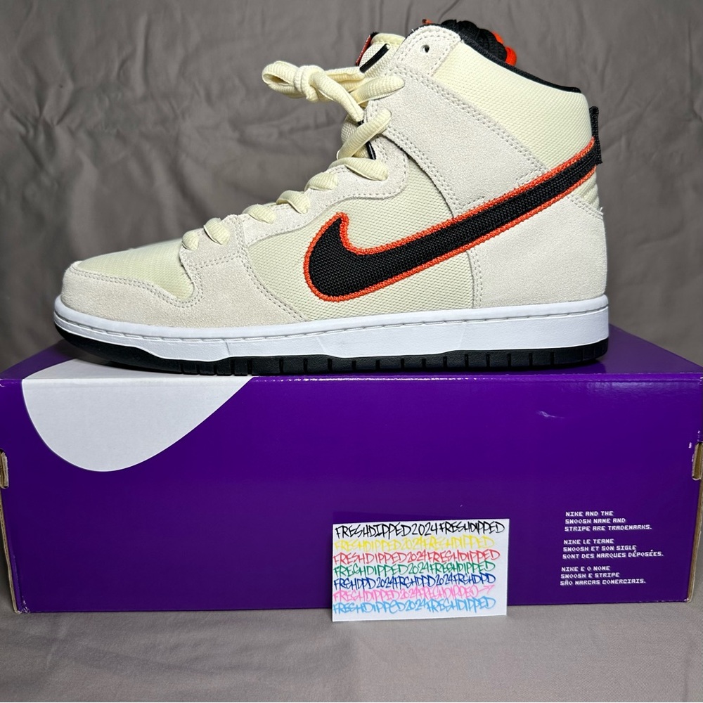 NWT 2022NIKE SB DUNK HIGH PRO PRM SAN FRANCISCO GIANTS SZ. 10.5 DEADSTOCK OG ALL - Picture 1 of 16